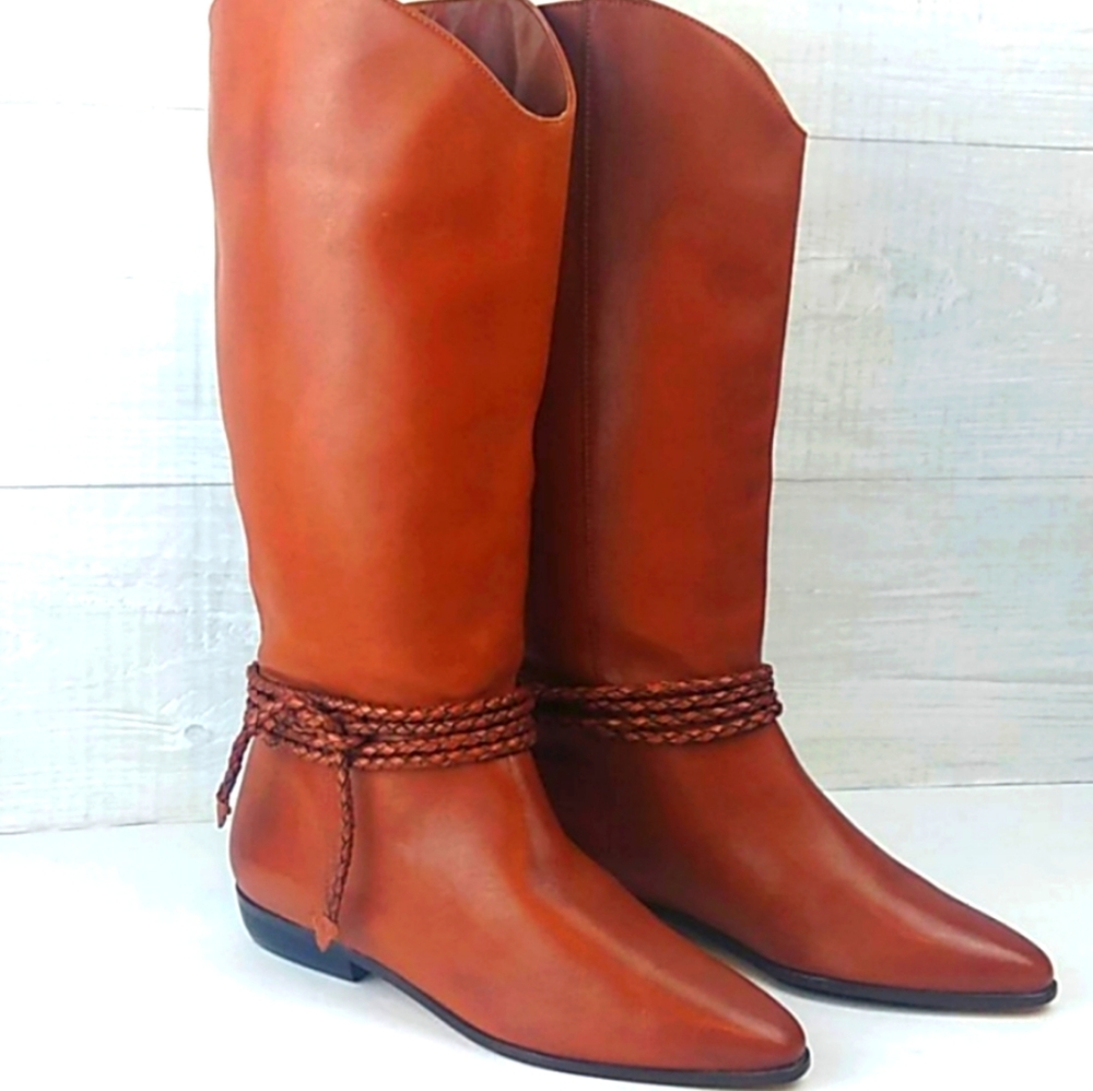 🎉HOST PICK!🎉  Brazilian Leather Congac Boots - Picture 2 of 11